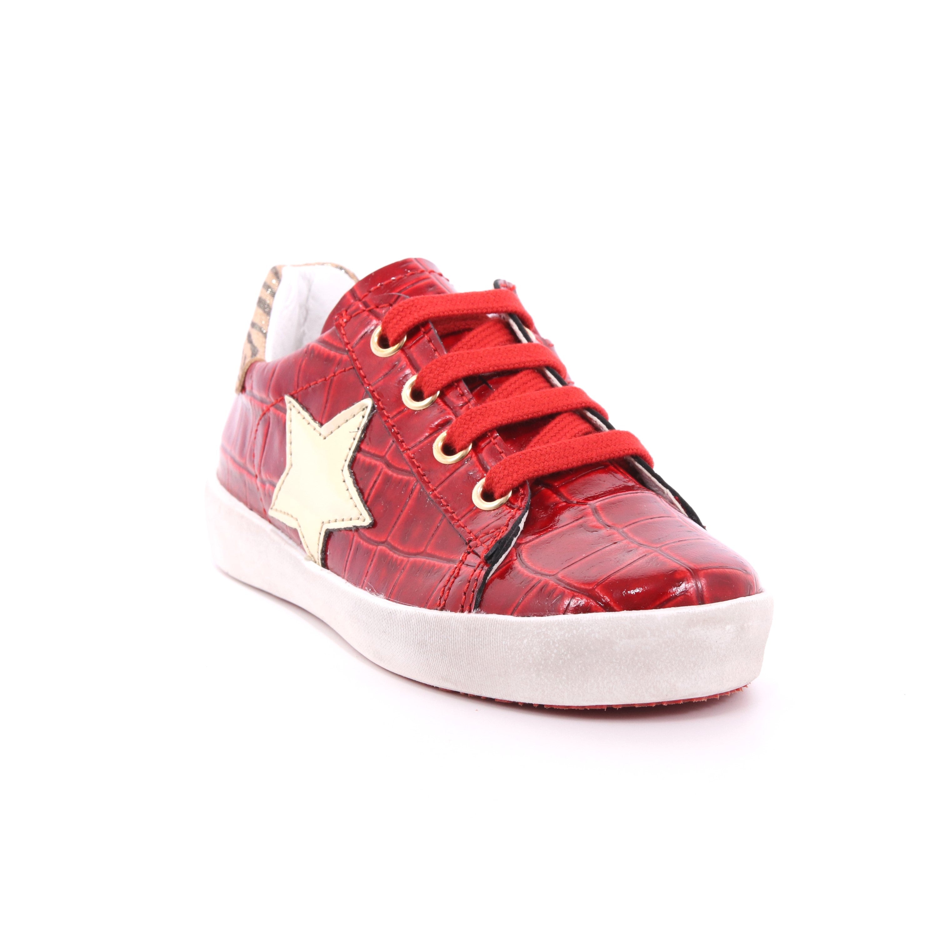 NATURINO ANNIE ZIP ROSSO-PLATINO