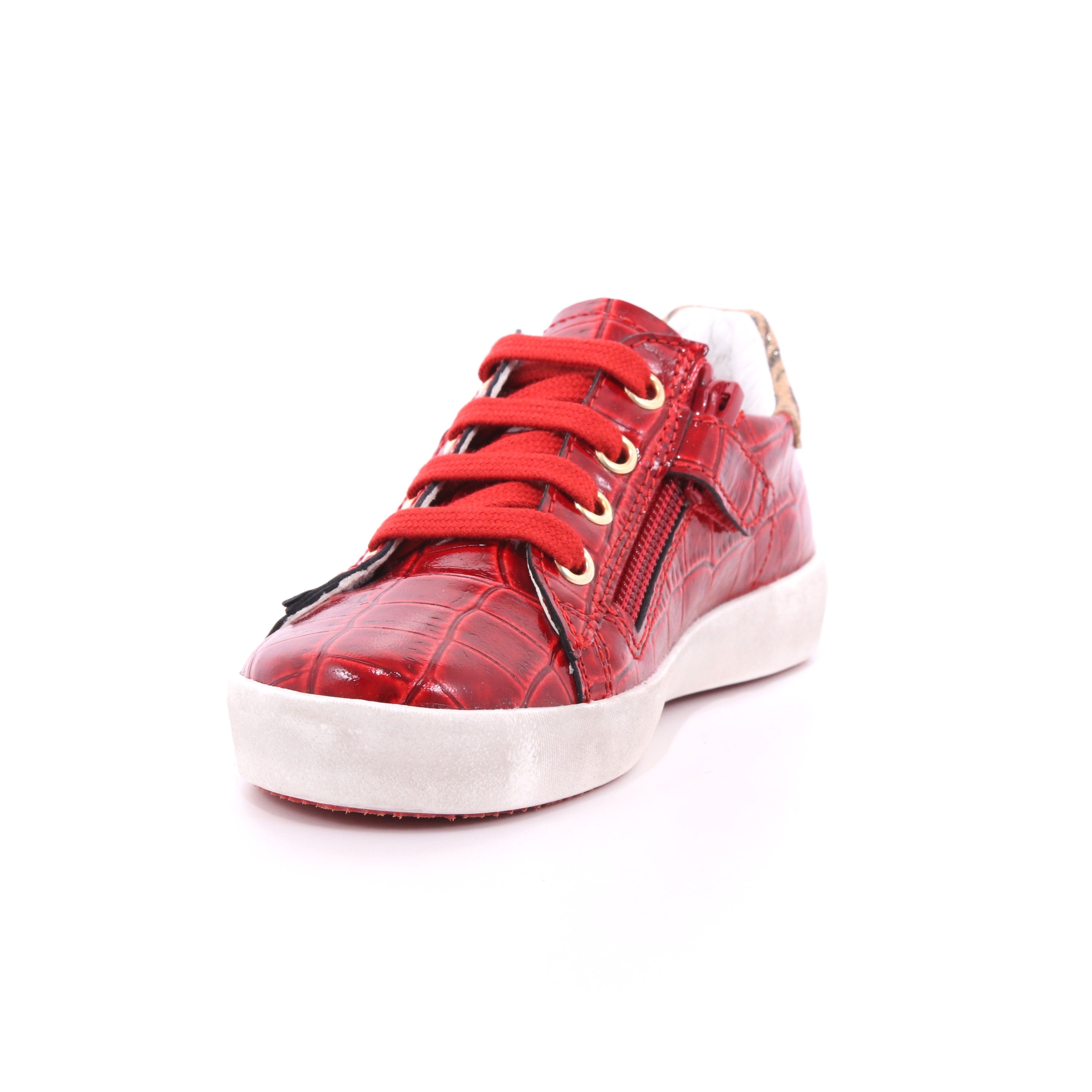 NATURINO ANNIE ZIP ROSSO-PLATINO