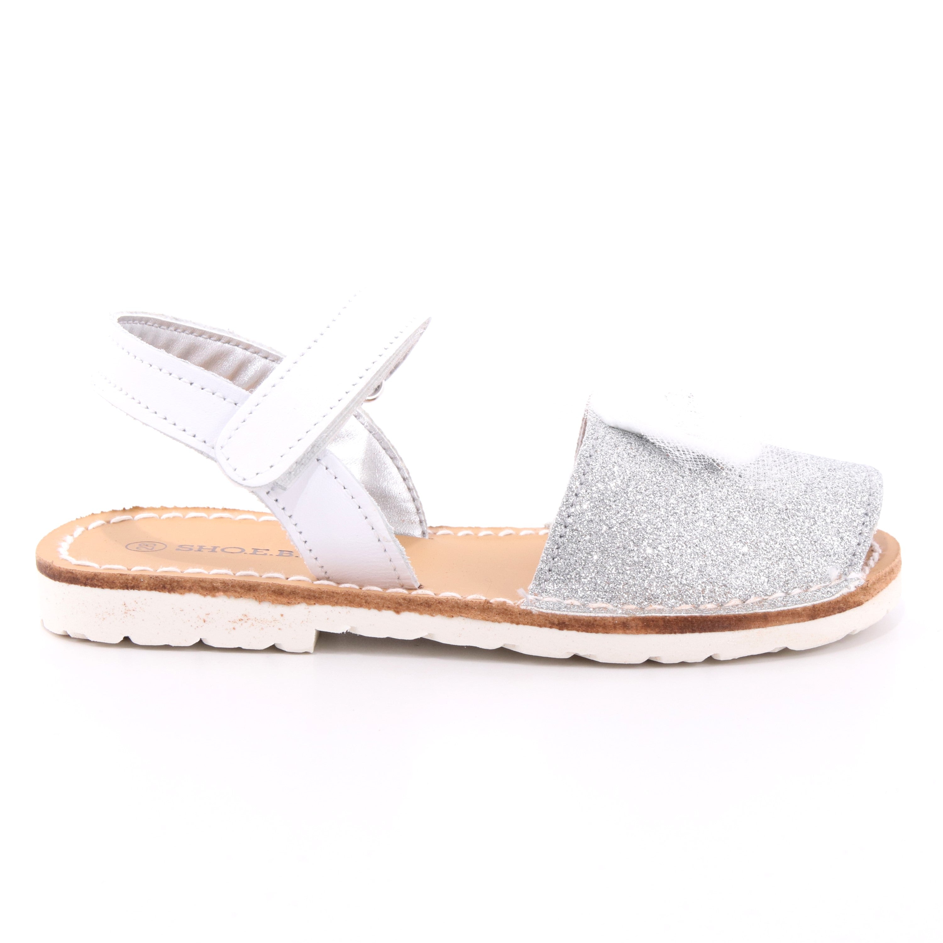 SANDALO SINT. GLITTER ARGENTO