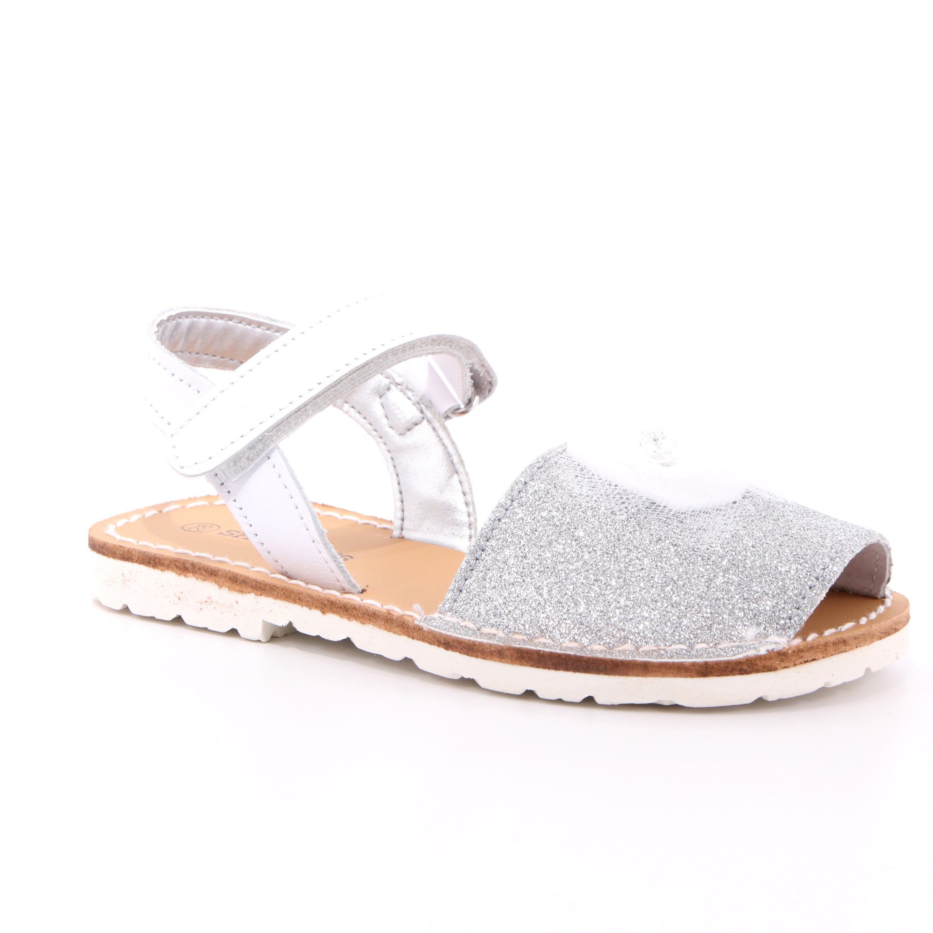 SANDALO SINT. GLITTER ARGENTO