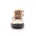SNEAKER ALTA ALLACCIATA PLATINO/NERO