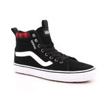 MN FILMORE HI VANSGUARD SUEDE BLACK RED