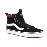 MN FILMORE HI VANSGUARD SUEDE BLACK RED