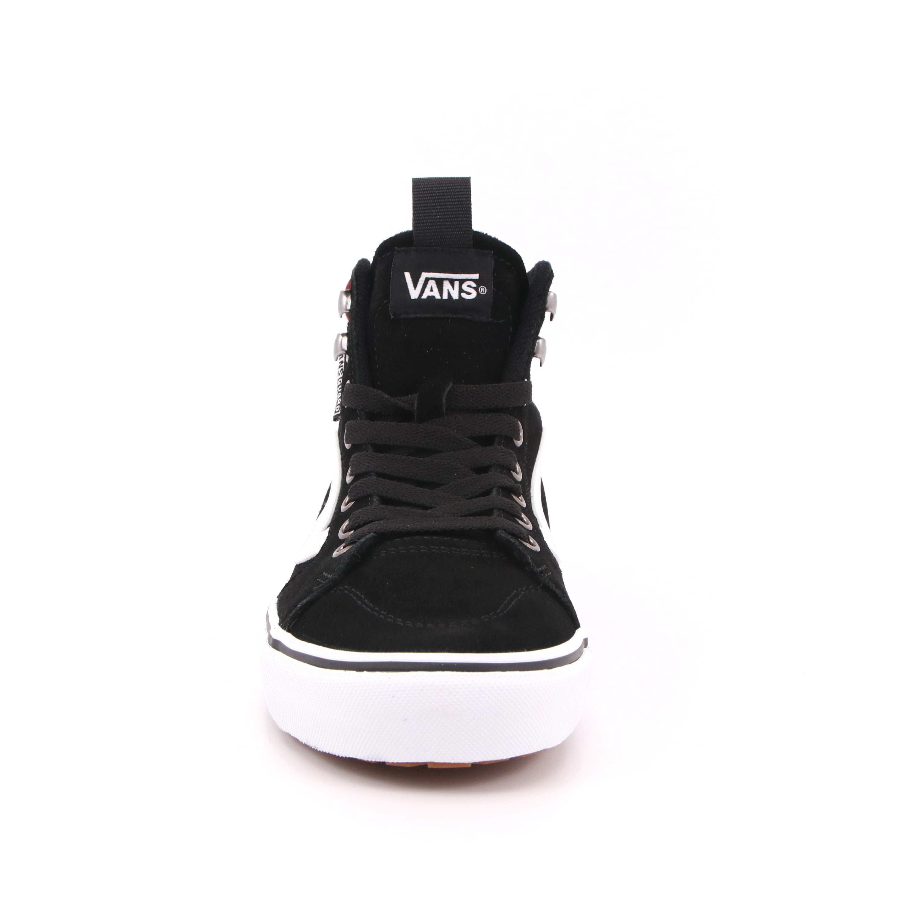 MN FILMORE HI VANSGUARD SUEDE BLACK RED