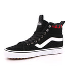 MN FILMORE HI VANSGUARD SUEDE BLACK RED