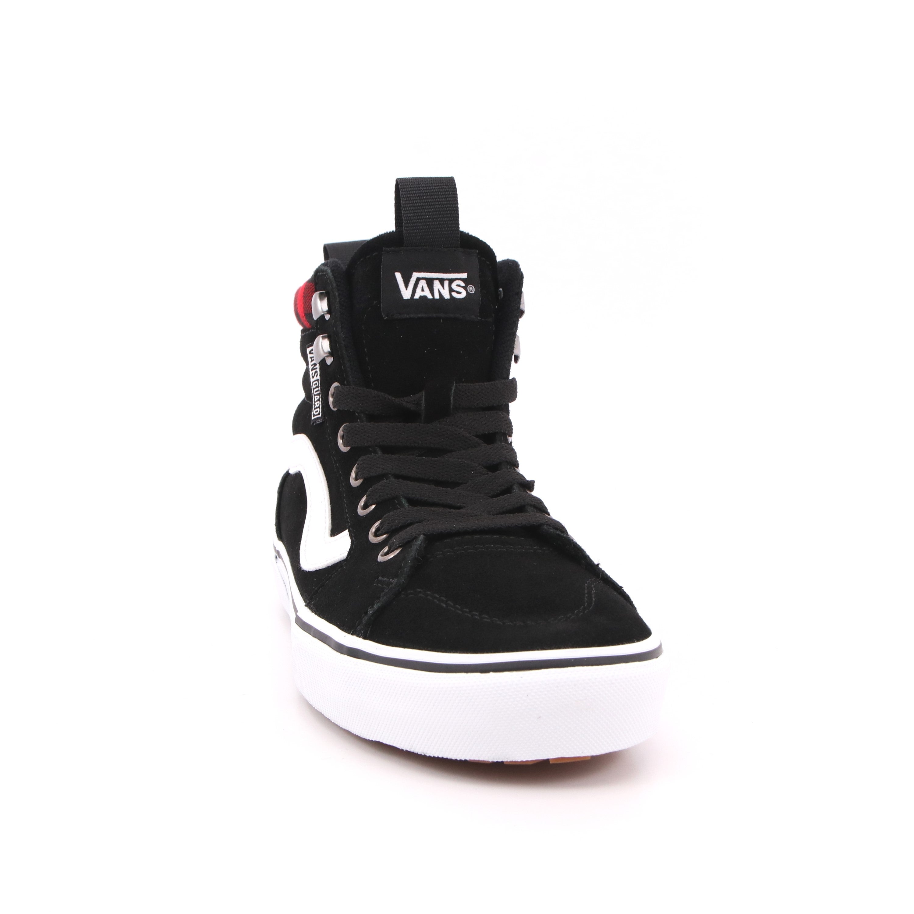 MN FILMORE HI VANSGUARD SUEDE BLACK RED