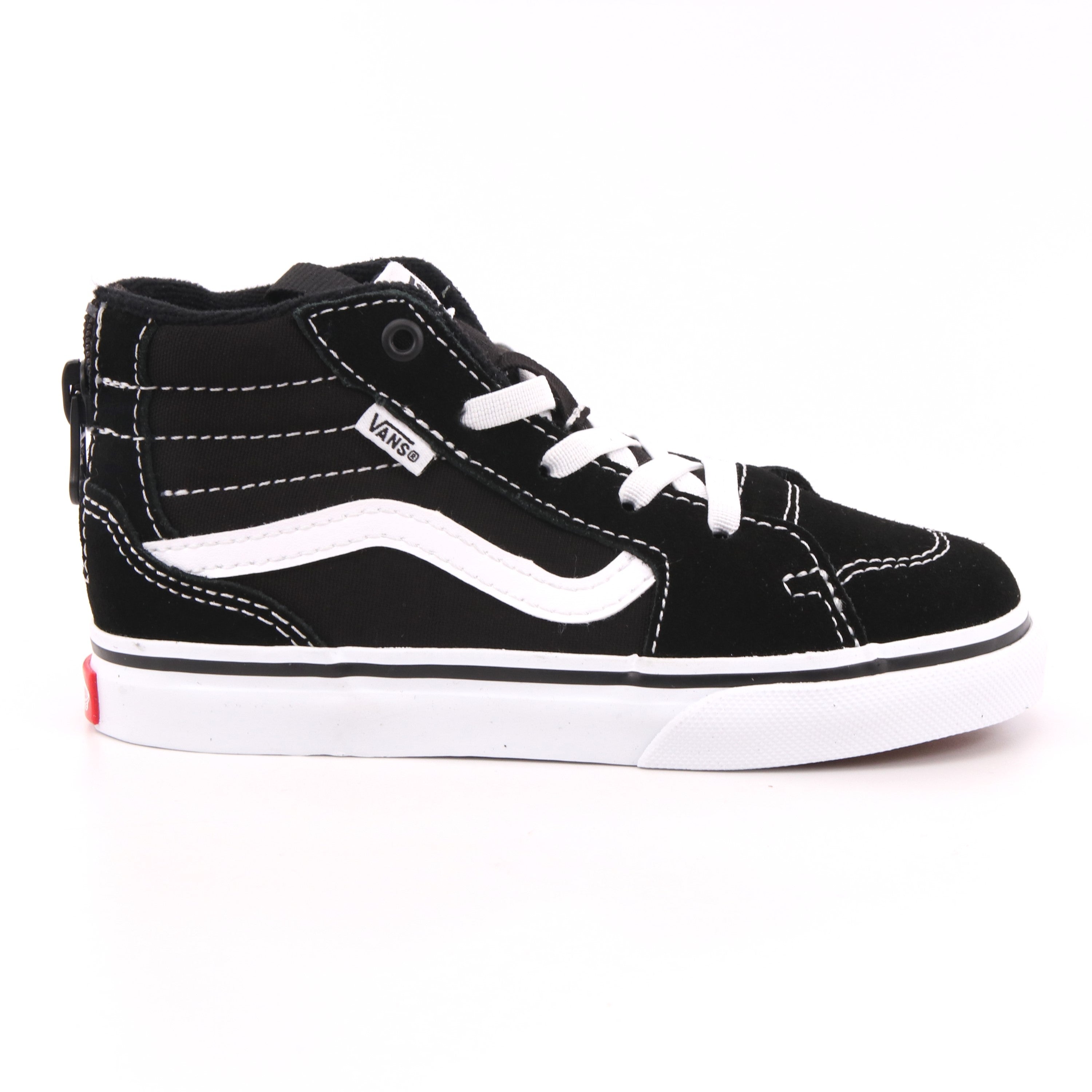 TD FILMORE HI ZIP SUEDE/CANVAS BLACK/WHITE