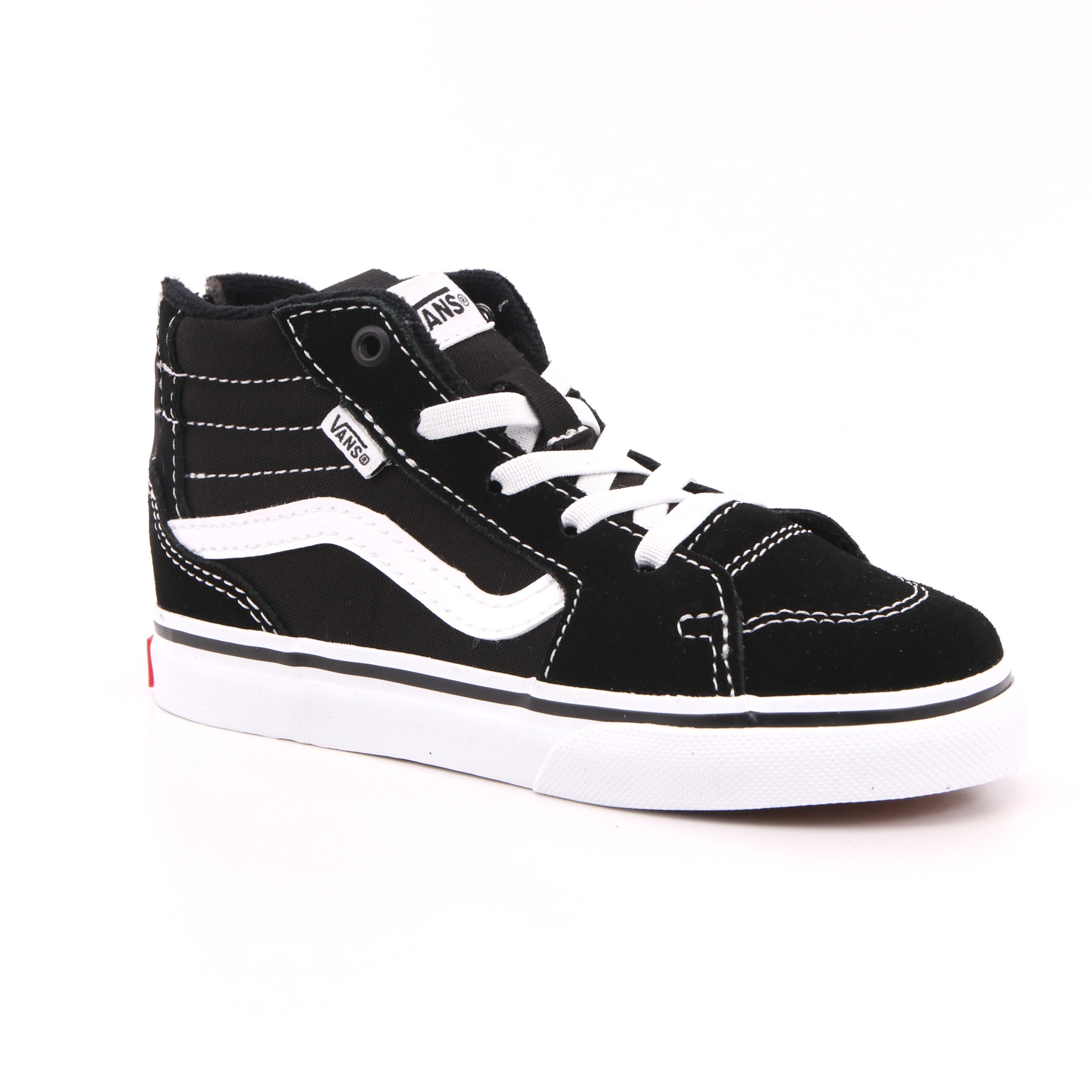 TD FILMORE HI ZIP SUEDE/CANVAS BLACK/WHITE