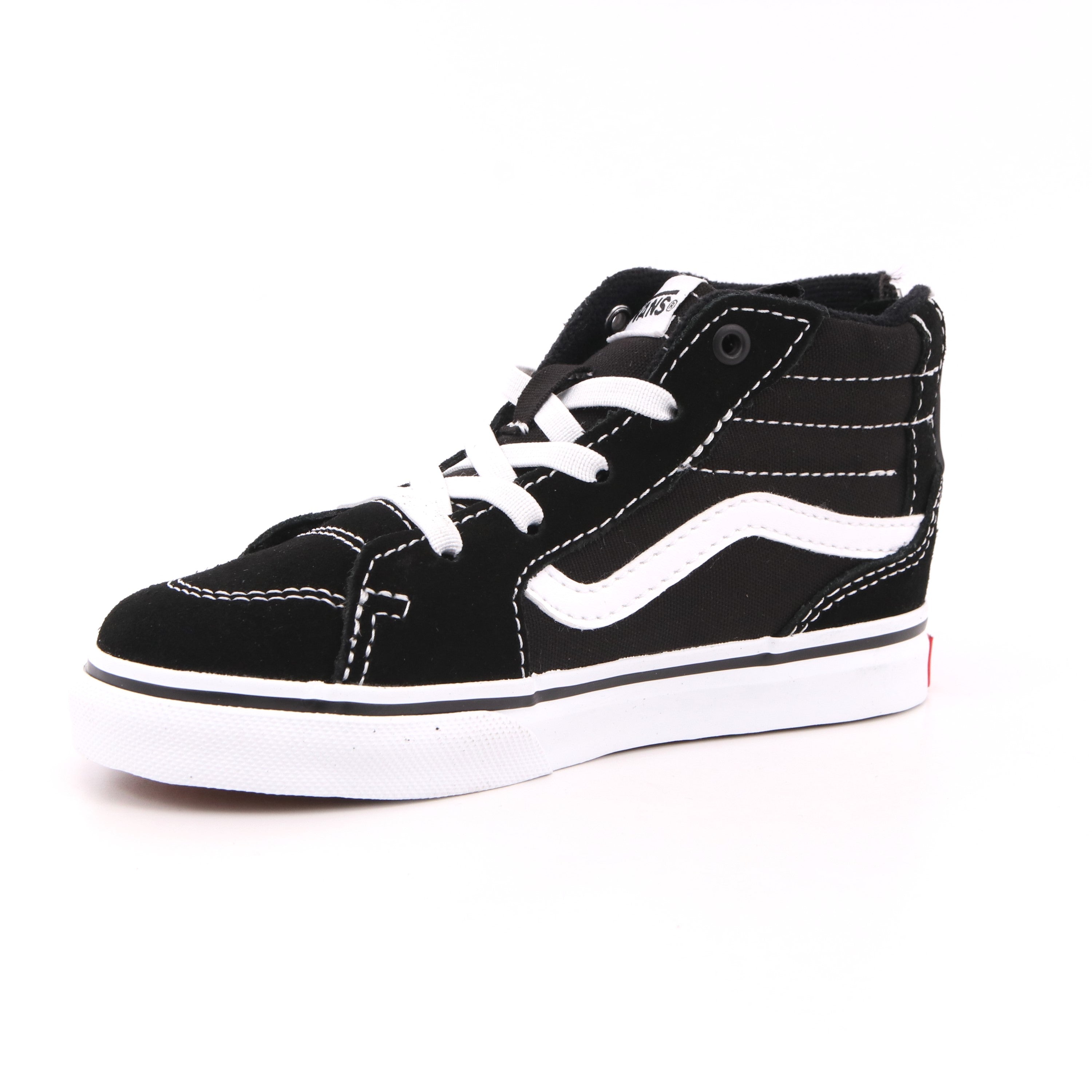 TD FILMORE HI ZIP SUEDE/CANVAS BLACK/WHITE
