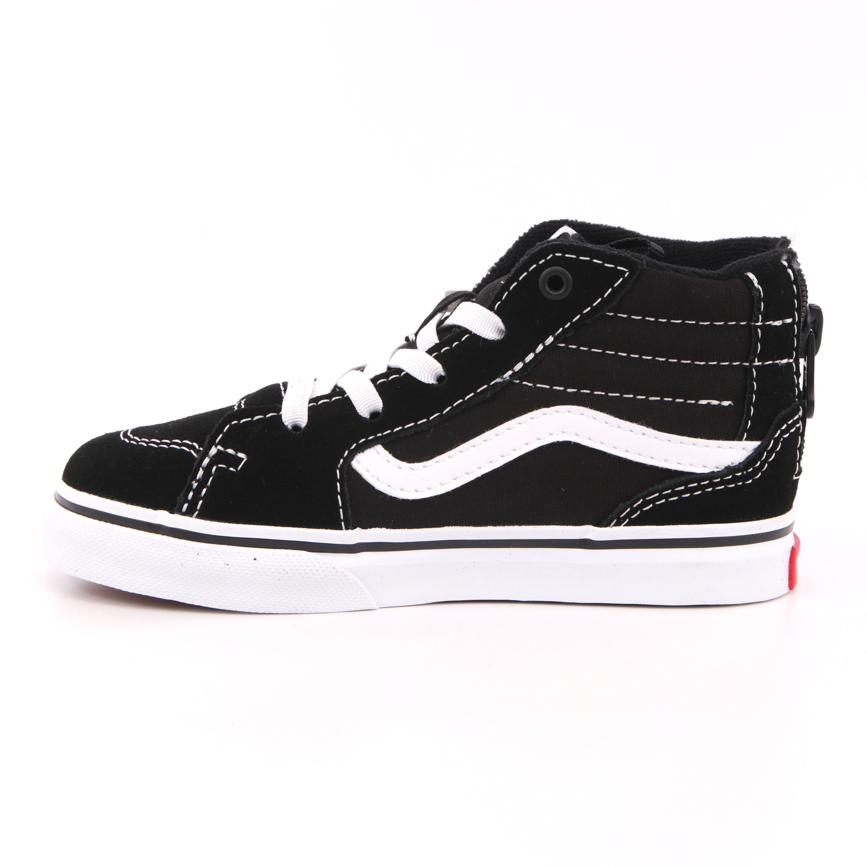 TD FILMORE HI ZIP SUEDE/CANVAS BLACK/WHITE