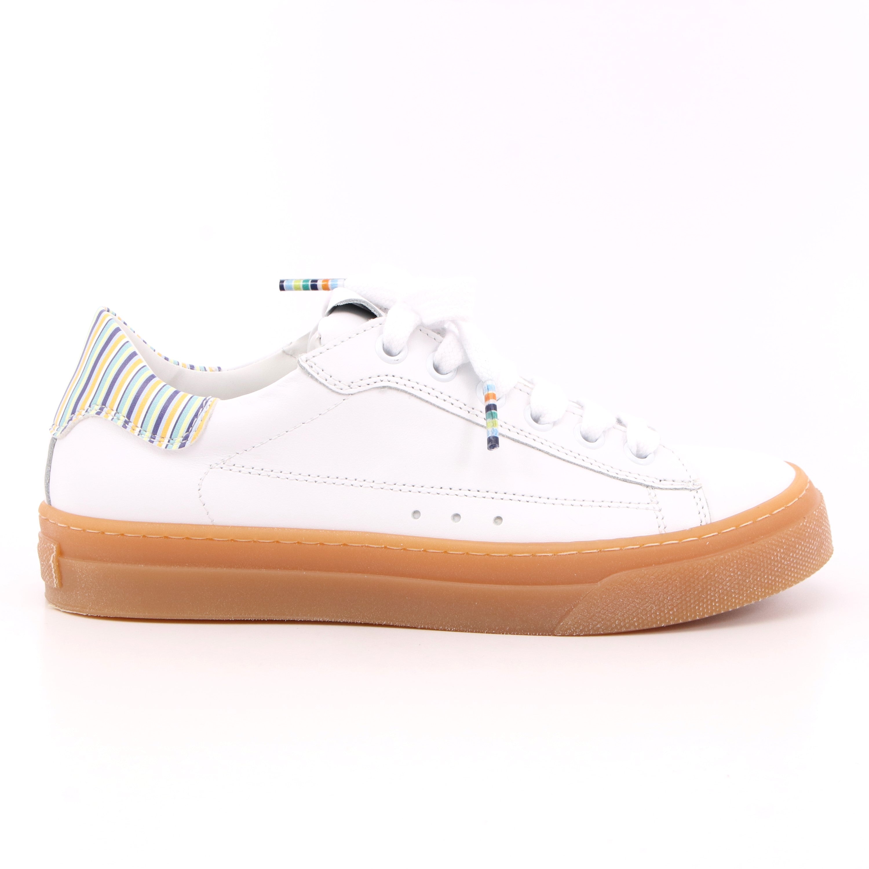 SNEAKER BASSA ALLACCIATA BIANCO/MUL TRICOLOR