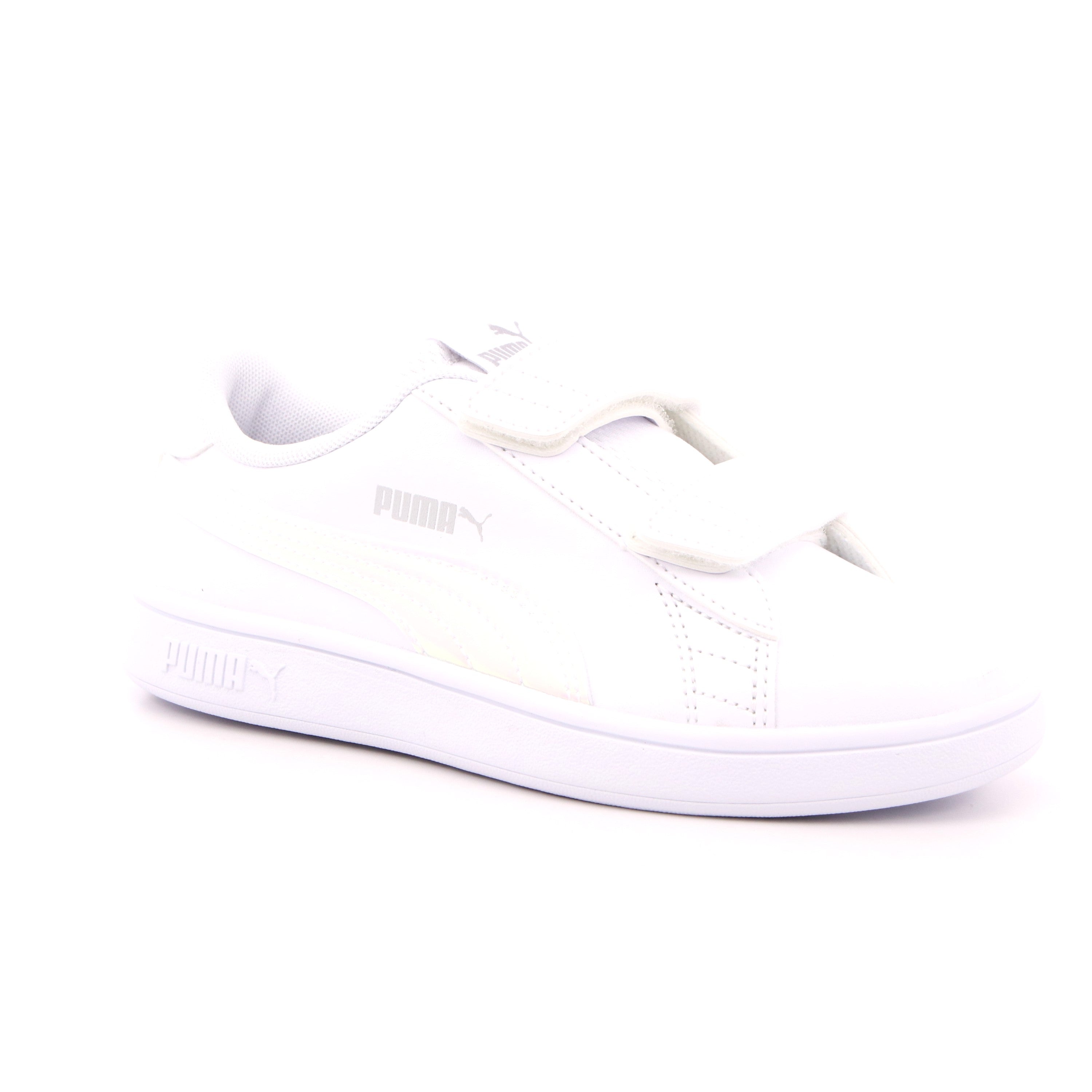 PUMA SMASH V2 HOLO V,PUMA WHITE-PUMA SIL