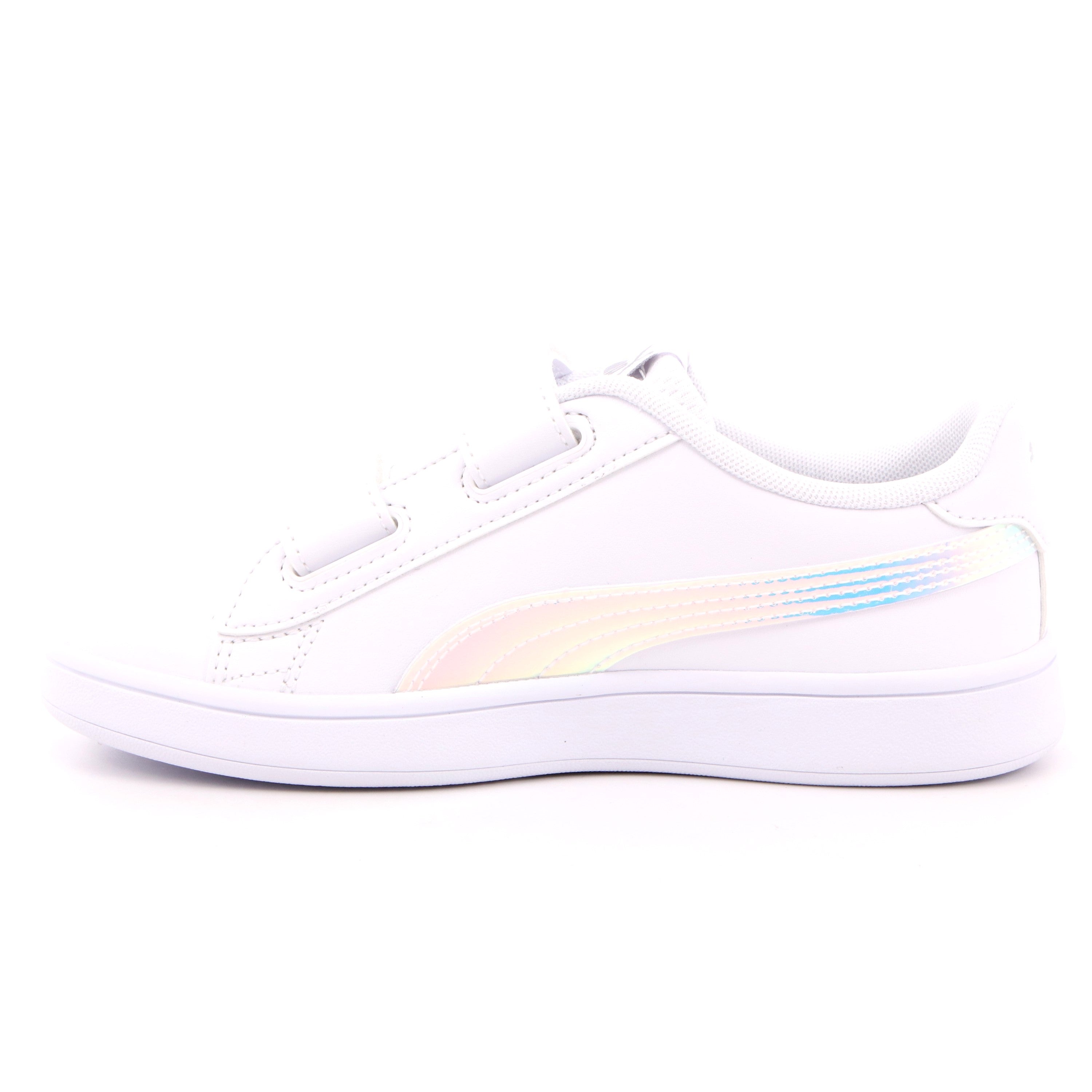 PUMA SMASH V2 HOLO V,PUMA WHITE-PUMA SIL