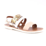 SANDALO DONNA CAP/VIP LAM/CAP/VIT COL. BIA/ORO