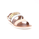 SANDALO DONNA CAP/VIP LAM/CAP/VIT COL. BIA/ORO