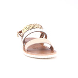 SANDALO DONNA CAP/VIP LAM/CAP/VIT COL. BIA/ORO