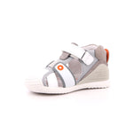 SANDALIA SPORT REJILLA GRIS Y BLANCO