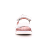 SANDALIA ESTAMPADA METALCRI PLATA Y BLANCO