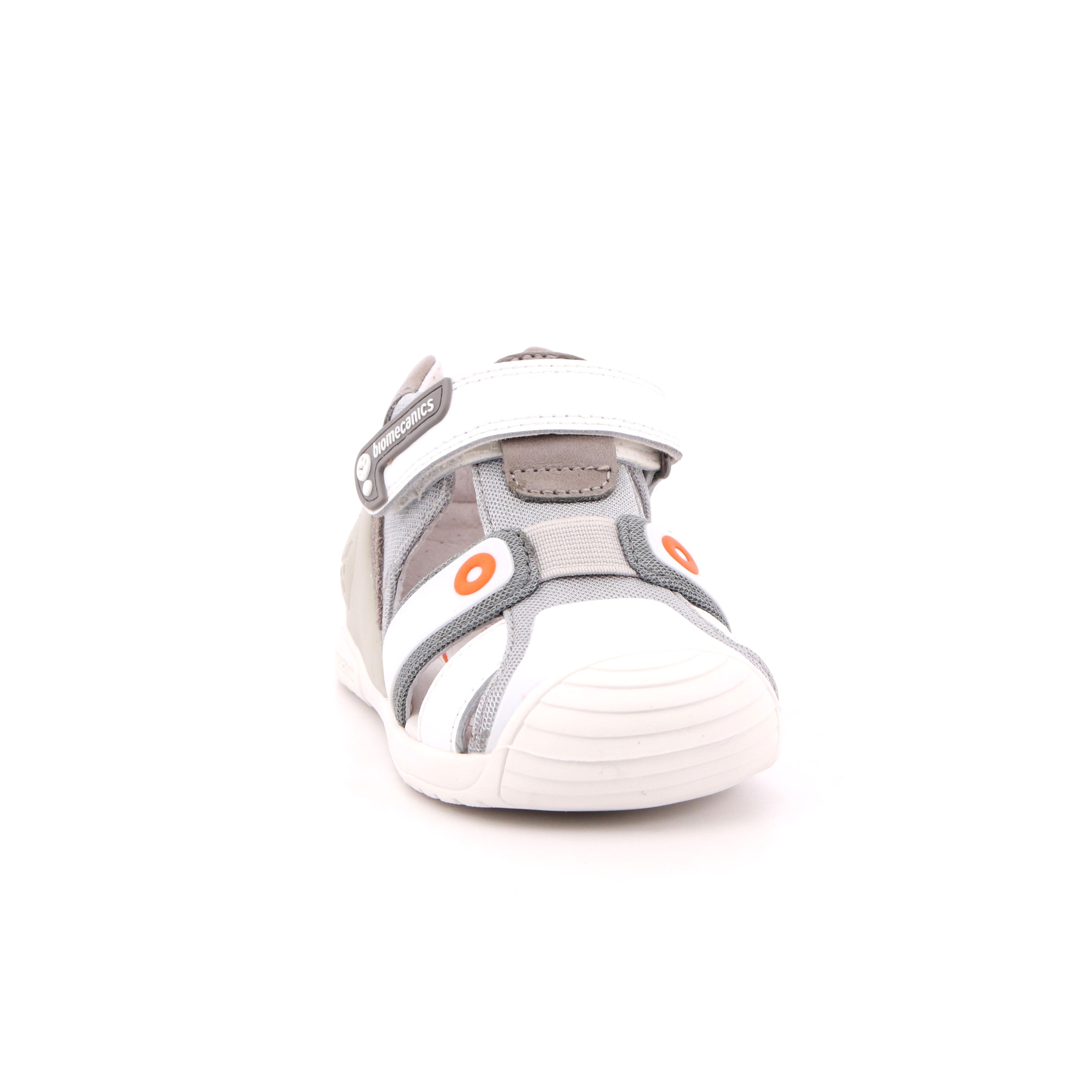 SANDALIA SPORT REJILLA GRIS Y BLANCO