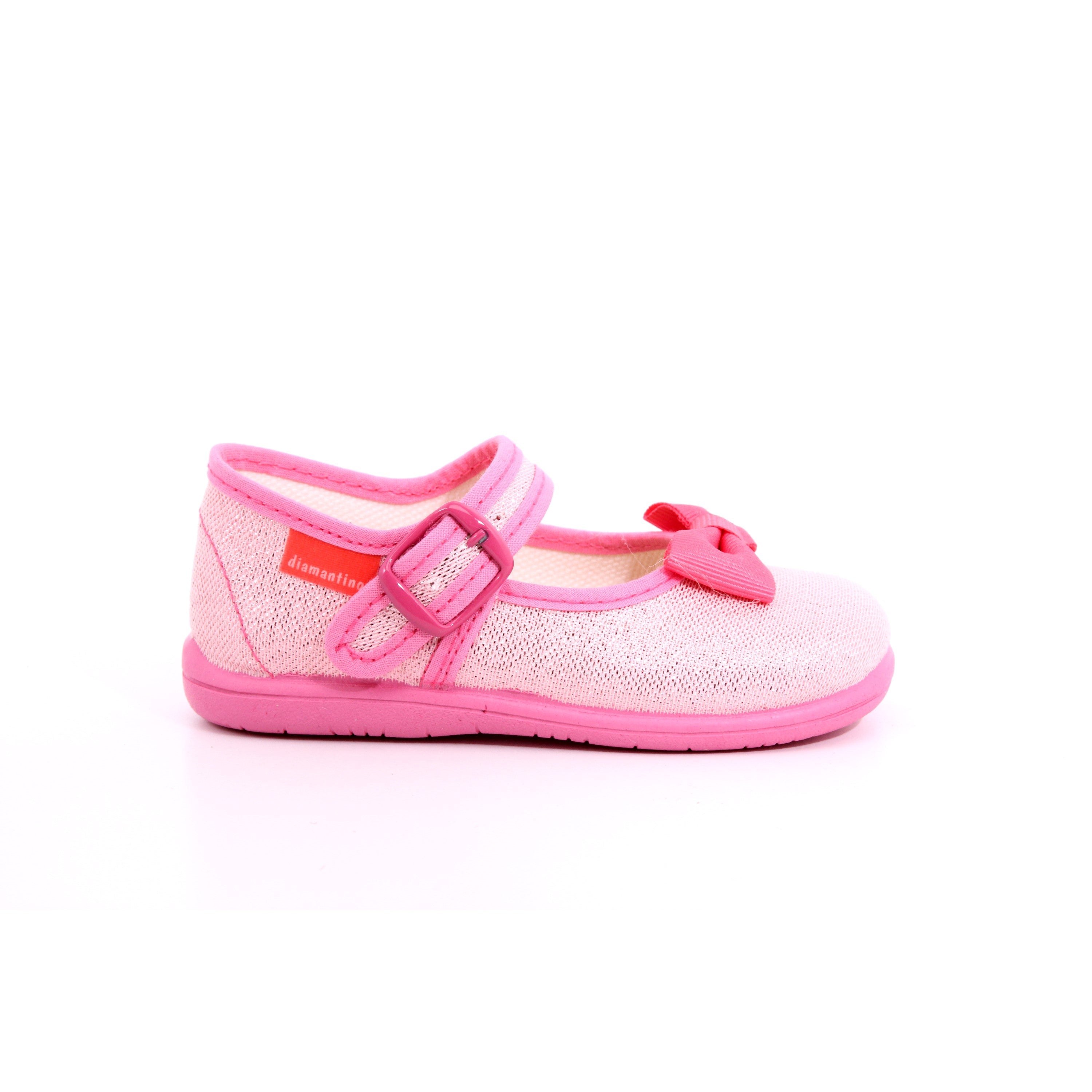 BALLERINA FIBBIA METAL FRAGOLA + FIOCCO