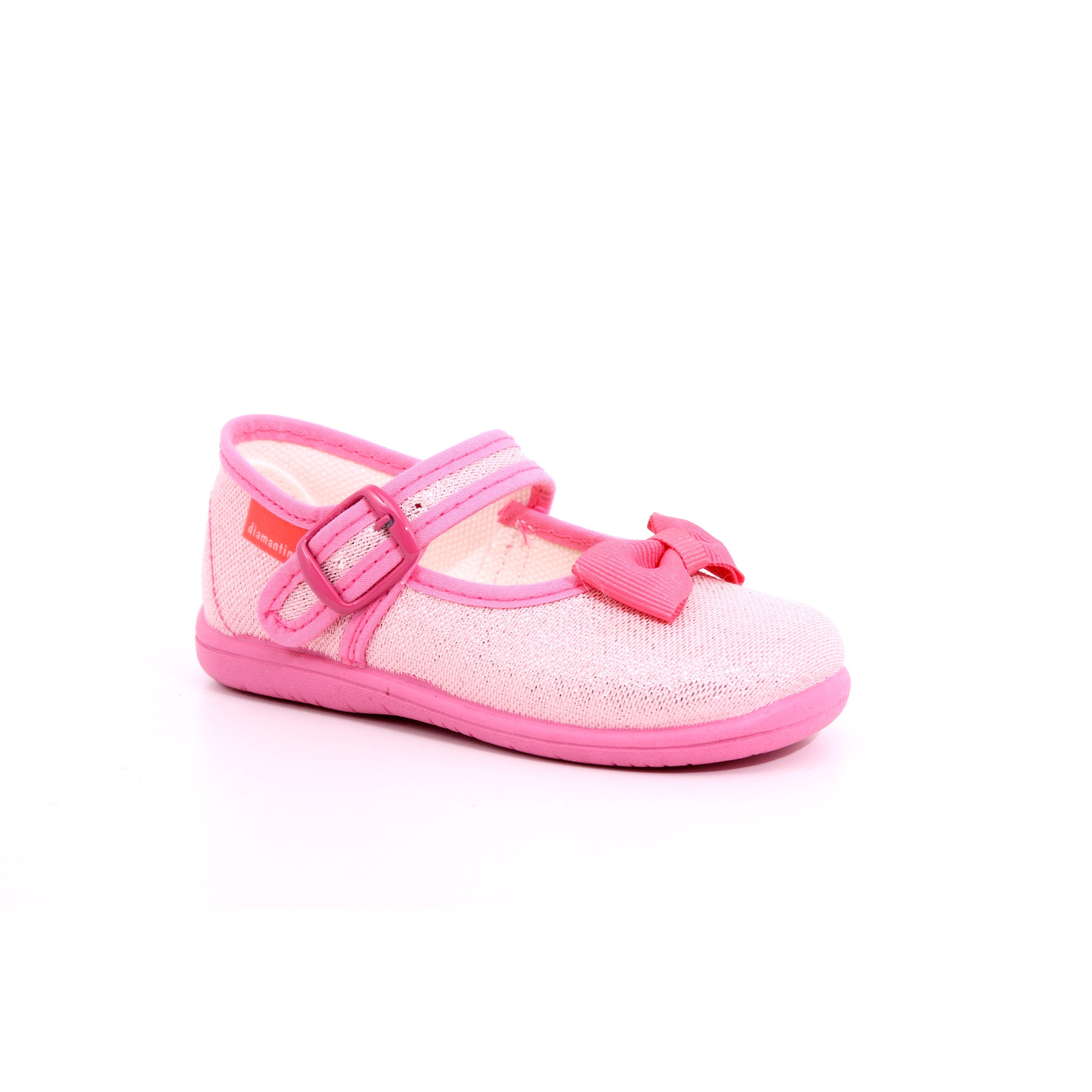 BALLERINA FIBBIA METAL FRAGOLA + FIOCCO