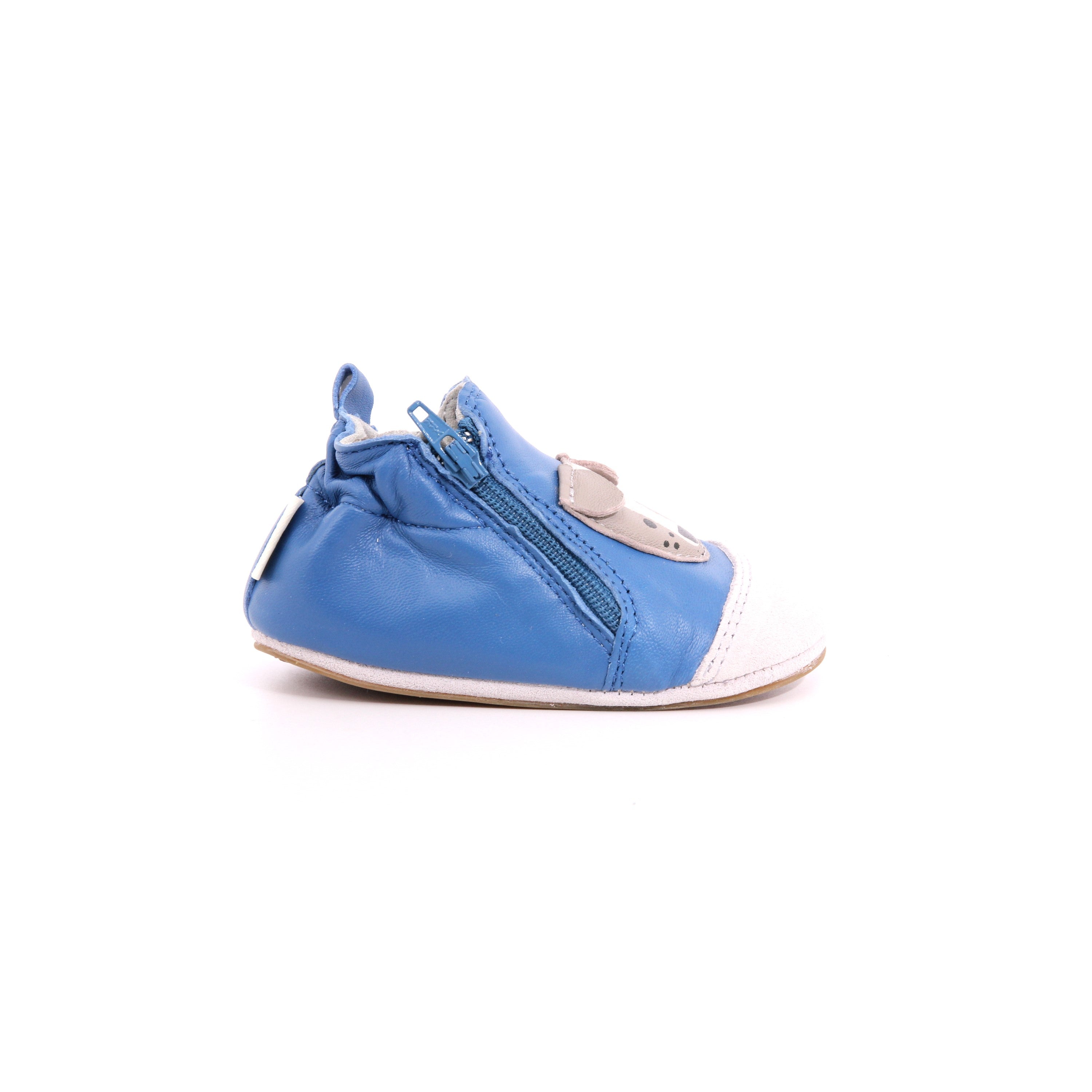 CHOU DOG CUIR SHERP RETRO 5 BLEU