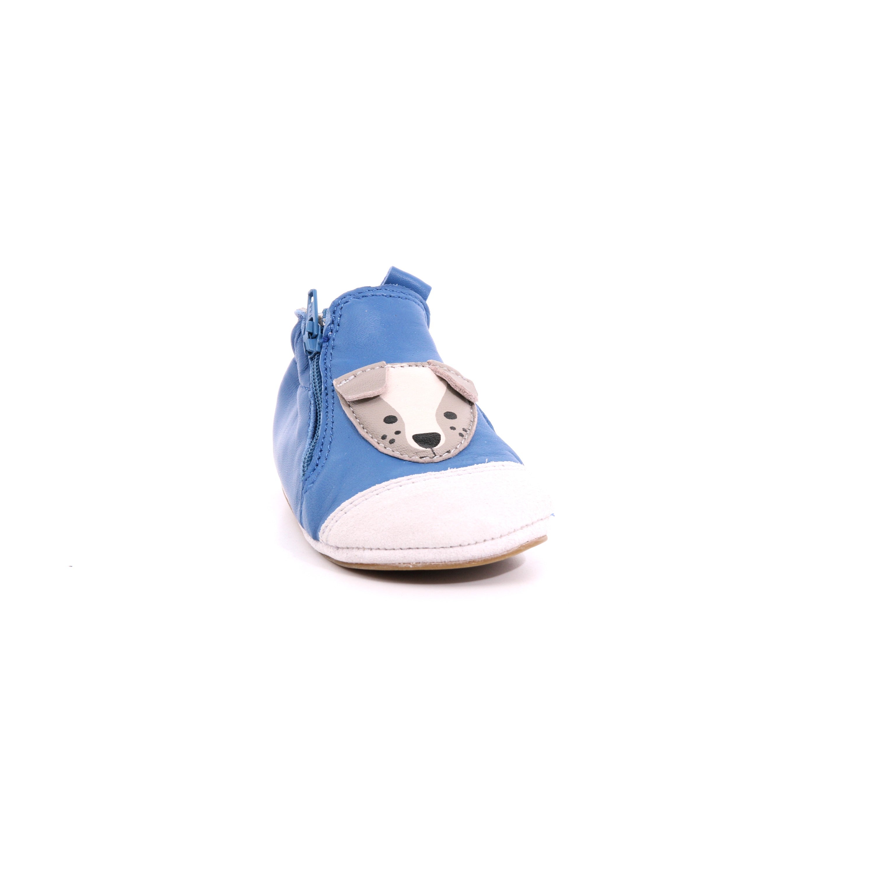 CHOU DOG CUIR SHERP RETRO 5 BLEU