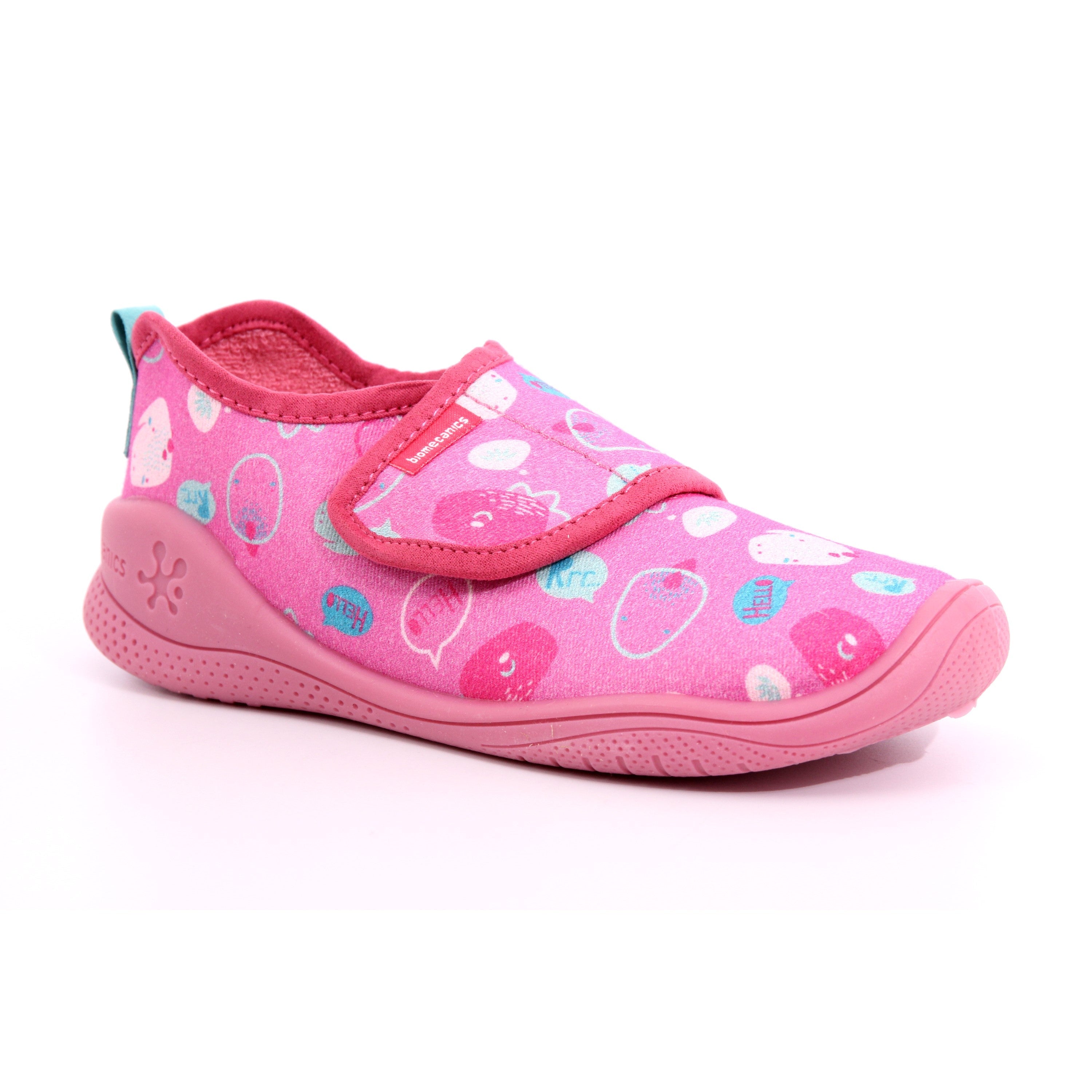 ZAPATILLA ESTAMPADO DINOS ROSA GABARDINA