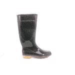 STIVALE PIOGGIA LINA GLITTER ARGENTO NERO