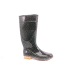 STIVALE PIOGGIA LINA GLITTER ARGENTO NERO
