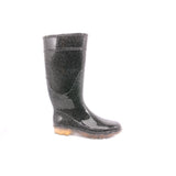 STIVALE PIOGGIA LINA GLITTER ARGENTO NERO