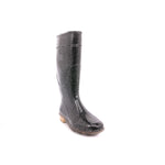 STIVALE PIOGGIA LINA GLITTER ARGENTO NERO
