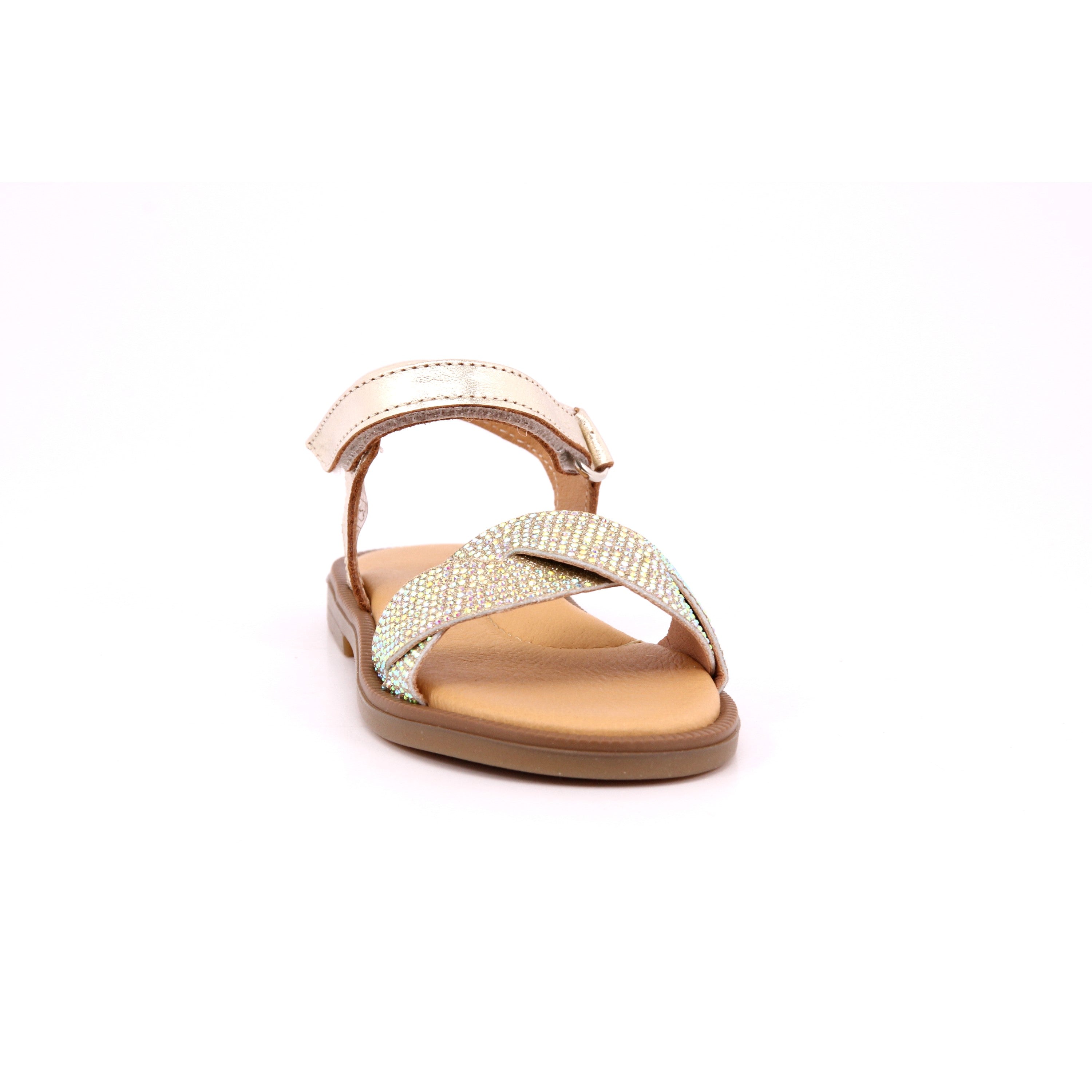SANDALS ORO LAMINATO PUNTA GLITTER