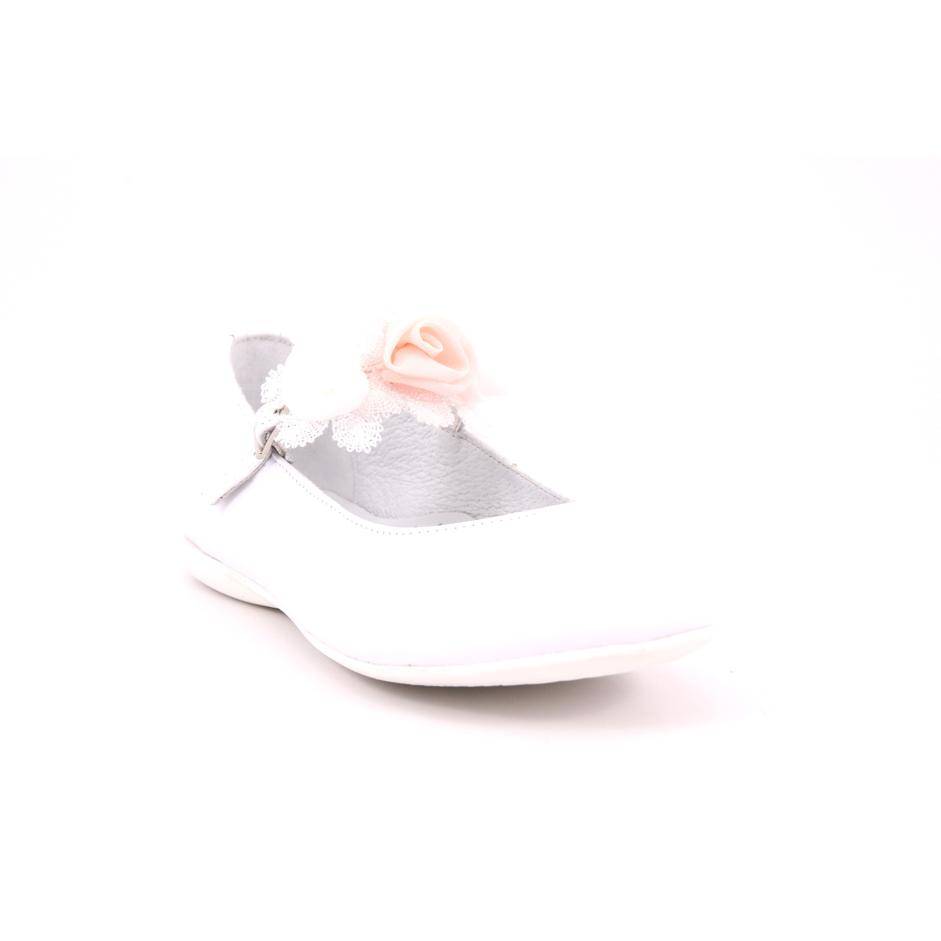 GIRLS NAPPA BIANCO FIORI BIANCHI
