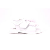 SANDALS BIANCO NAPPA CON FIORE BIANCO