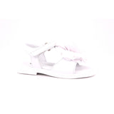 SANDALS BIANCO NAPPA CON FIORE BIANCO