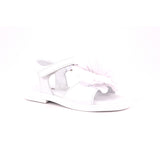 SANDALS BIANCO NAPPA CON FIORE BIANCO