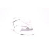 SANDALS BIANCO NAPPA CON FIORE BIANCO