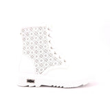SABBATH 0034 MID J PU WHITE/PERFORATED FLOWERS