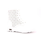 SABBATH 0034 MID J PU WHITE/PERFORATED FLOWERS