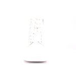 SABBATH 0034 MID J PU WHITE/PERFORATED FLOWERS