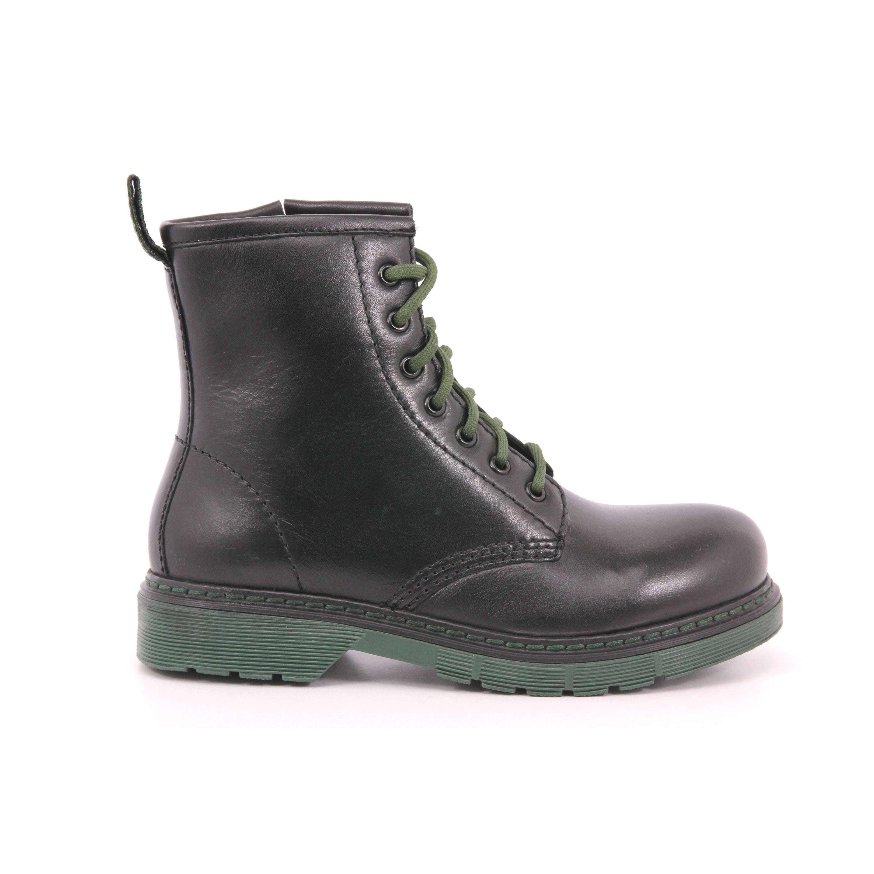 EVOCA JUNIOR BLACK LACCI CUCITURE FONDO ARMI GREEN