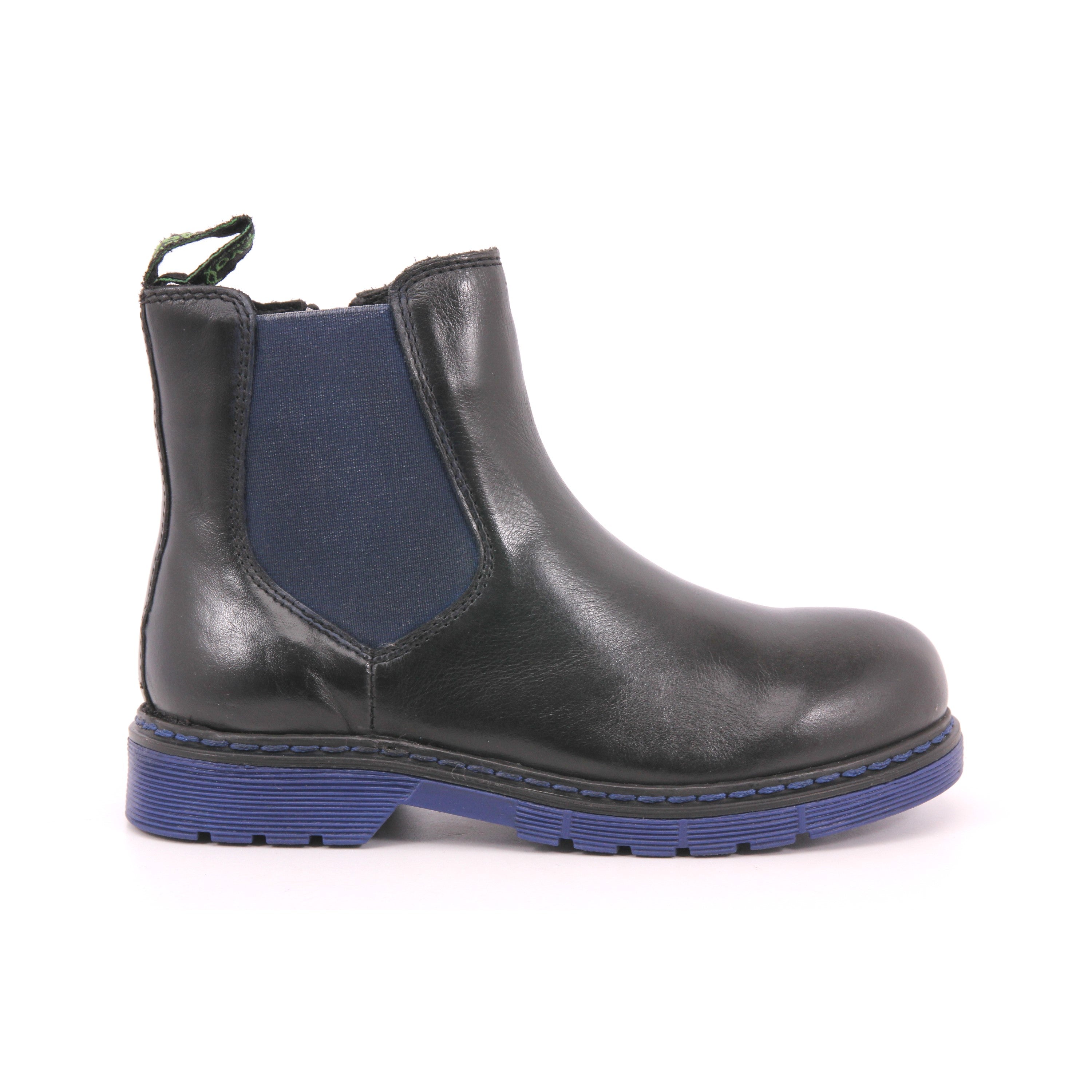 EVOCA JUNIOR BLACK ELASTICO CUCITRE FONDO BLU