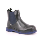 EVOCA JUNIOR BLACK ELASTICO CUCITRE FONDO BLU