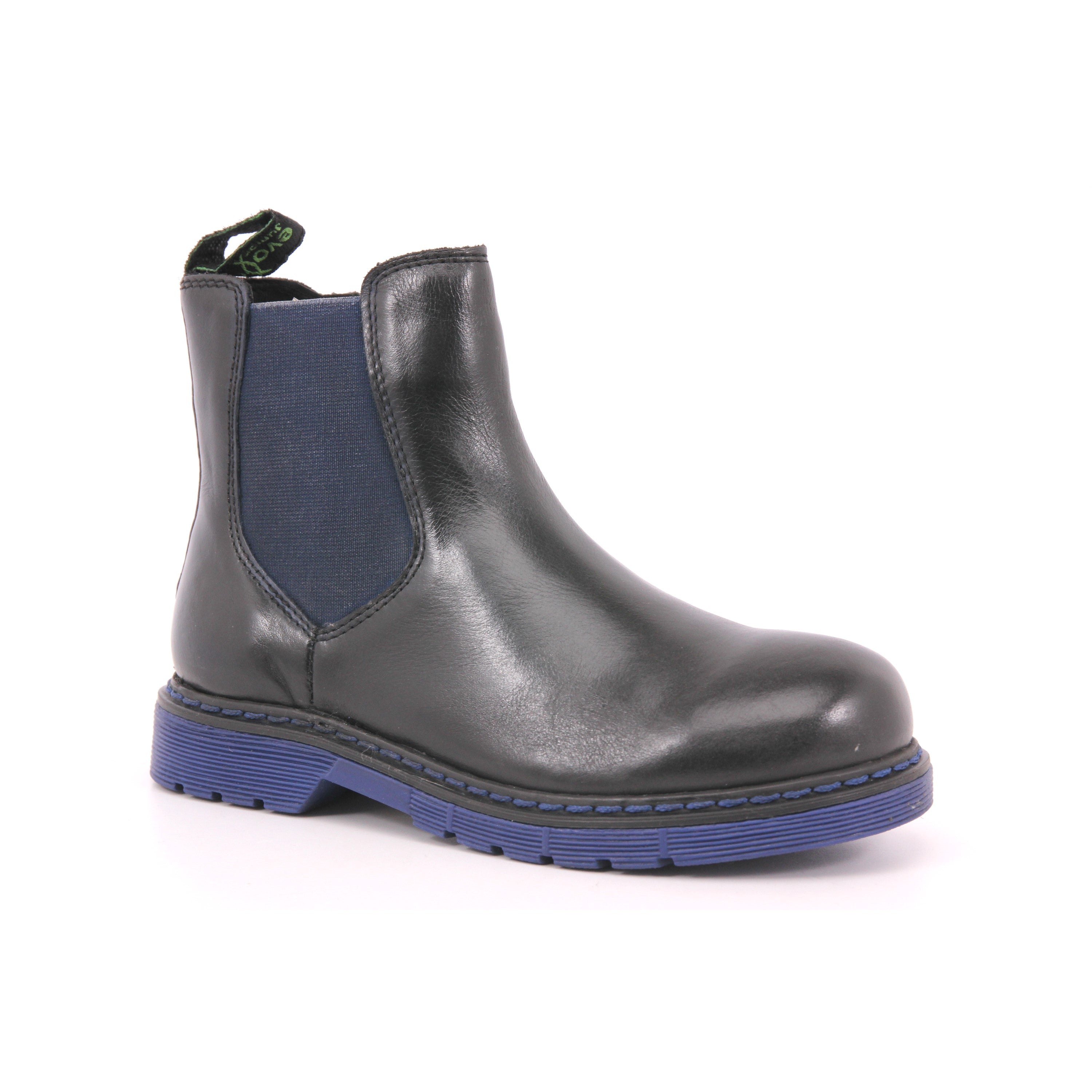 EVOCA JUNIOR BLACK ELASTICO CUCITRE FONDO BLU