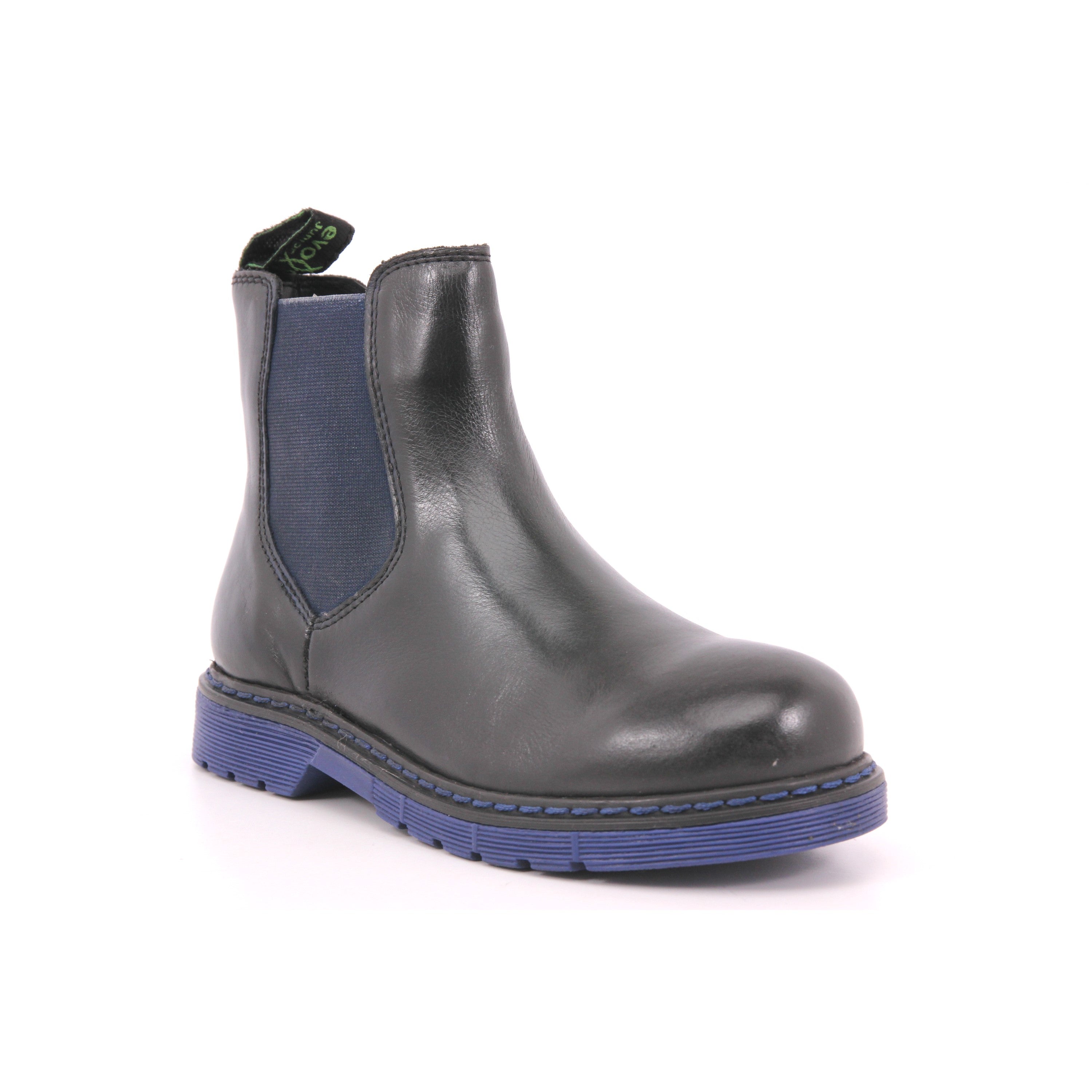 EVOCA JUNIOR BLACK ELASTICO CUCITRE FONDO BLU