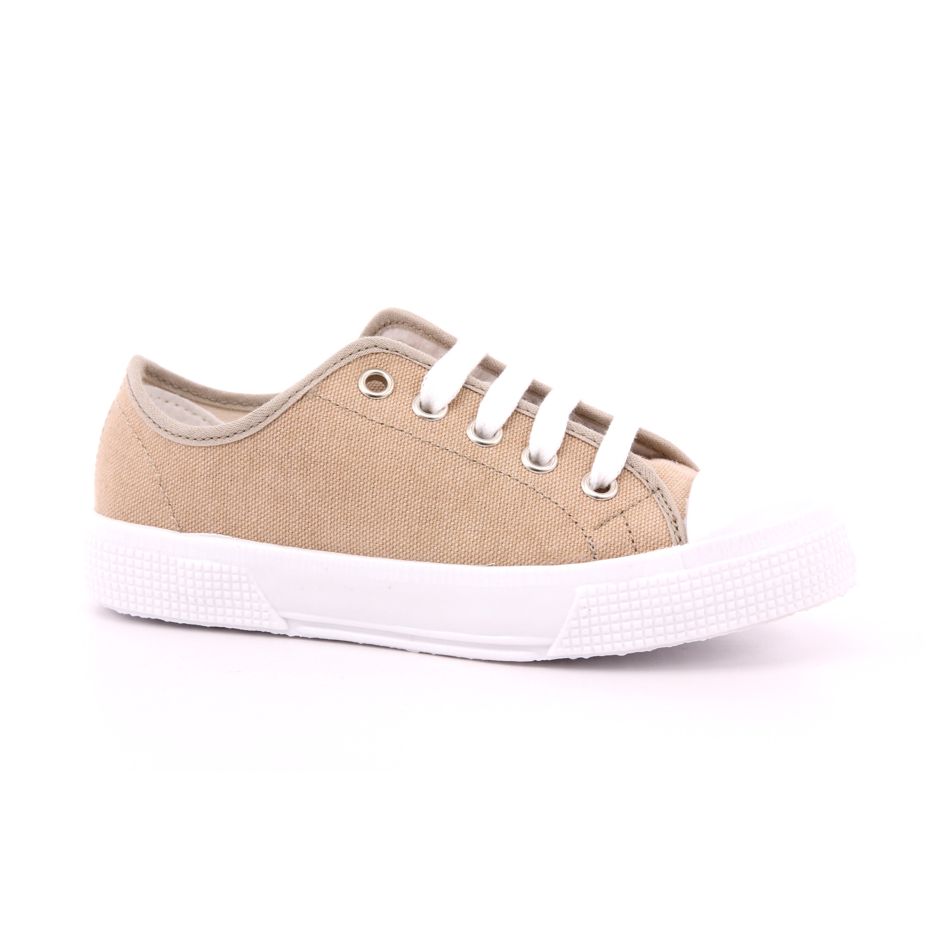 SCARPA LACCI BASSA COTTON SABBIA