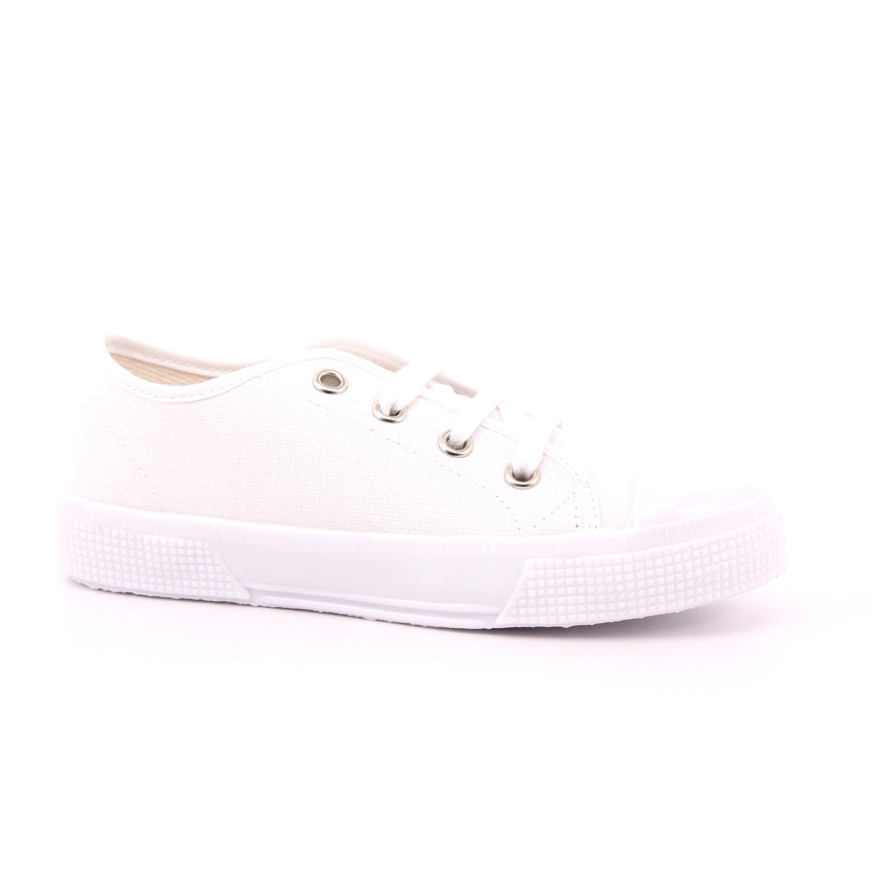 SCARPA LACCI BASSA COTTON BIANCO