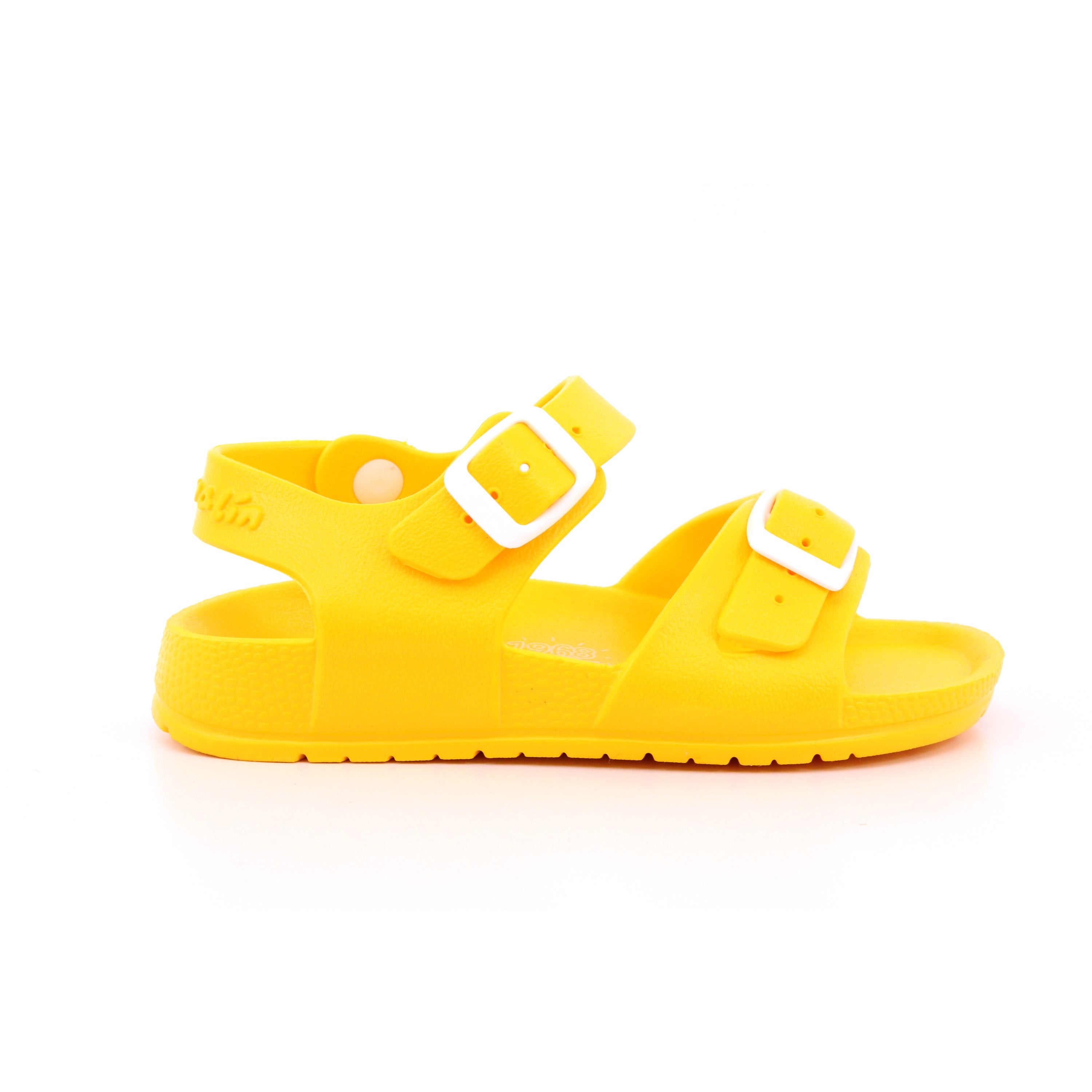 SANDALIA HEBILLAS MAT AMARILLO