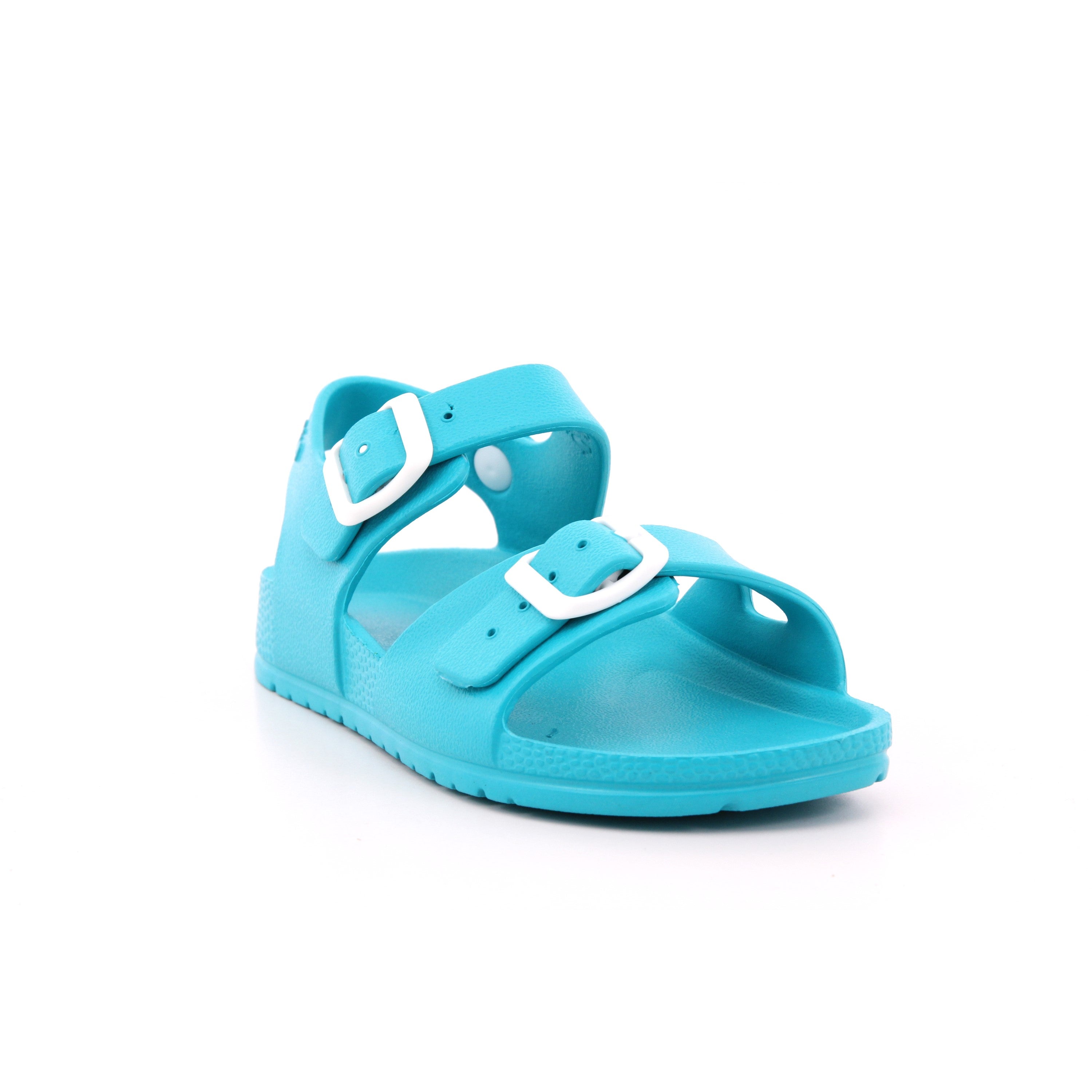 SANDALIA HEBILLAS MAT AQUA